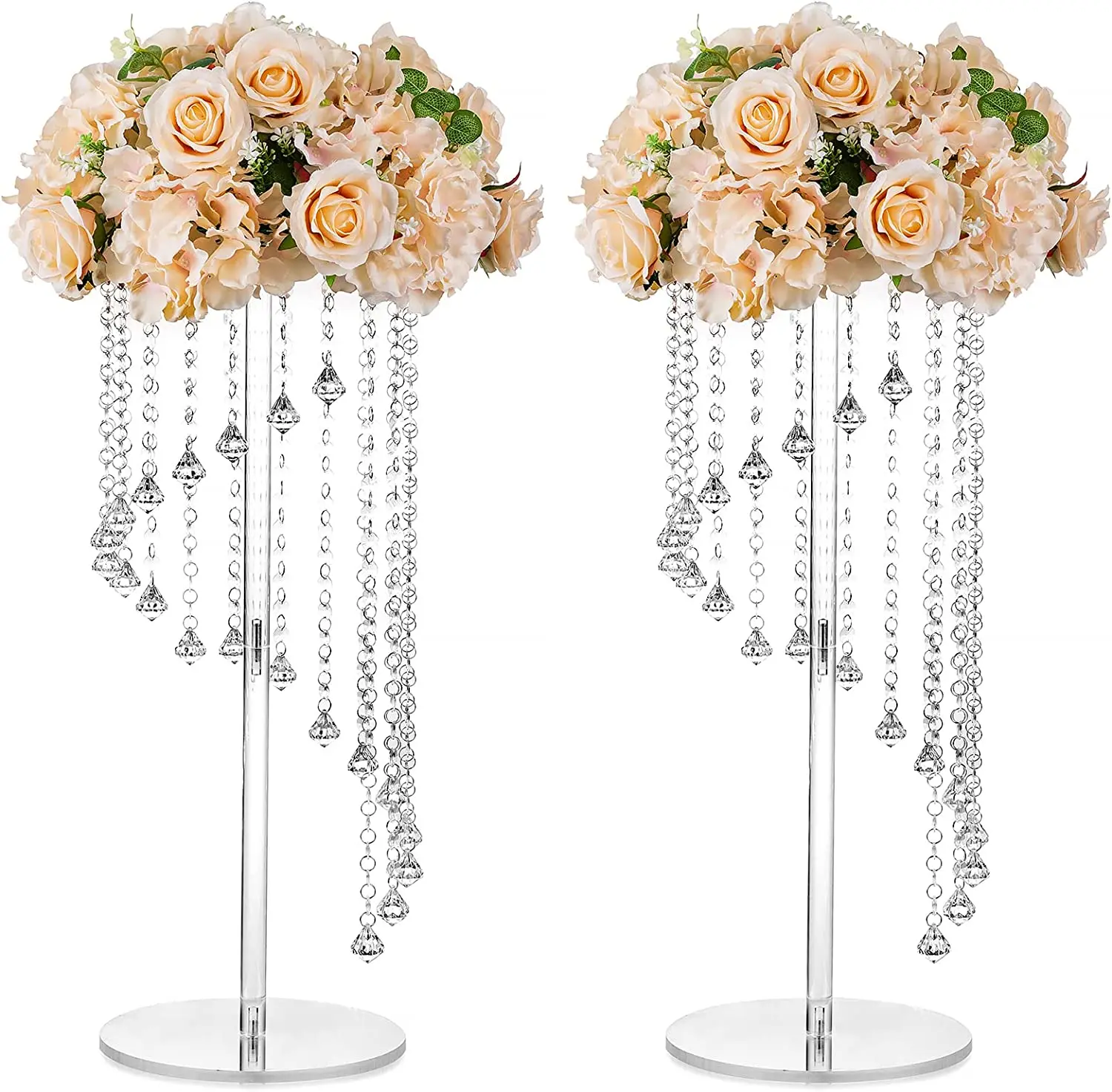 Wholesale 118cm Tall Clear Acrylic Candle Holders Wedding Centerpiece