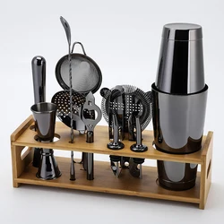 Набор бармена на заказ набор барной стойки коктейльный шейкер Jigger 14 шт. 700 мл нержавеющая сталь с бамбуковой