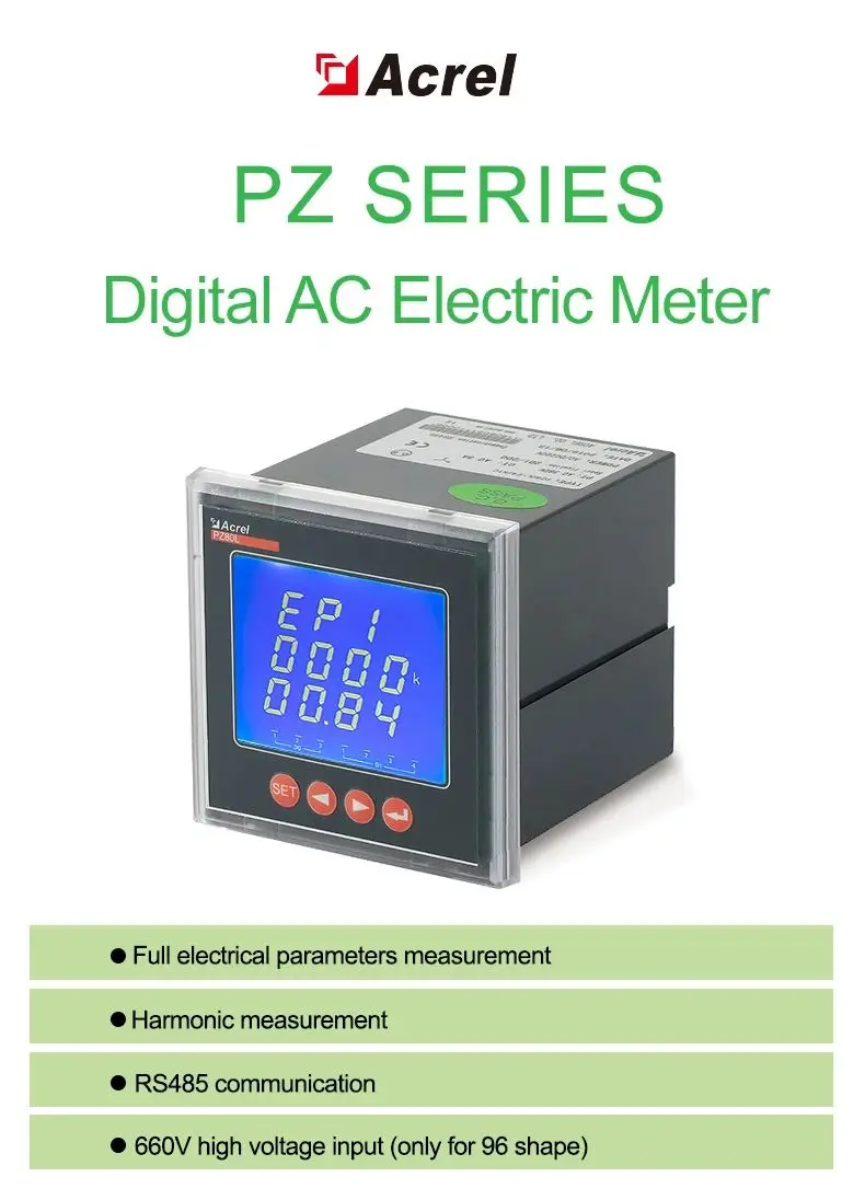 Pz96L-E4 Painel de Fase 3 Medidor de potência de energia para o inversor  Solar - China Medidor de energia, Medidor de energia