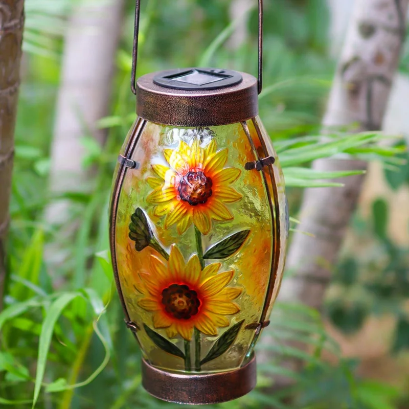 Outdoor Solar Light Sunflower Handmade Solar Lantern