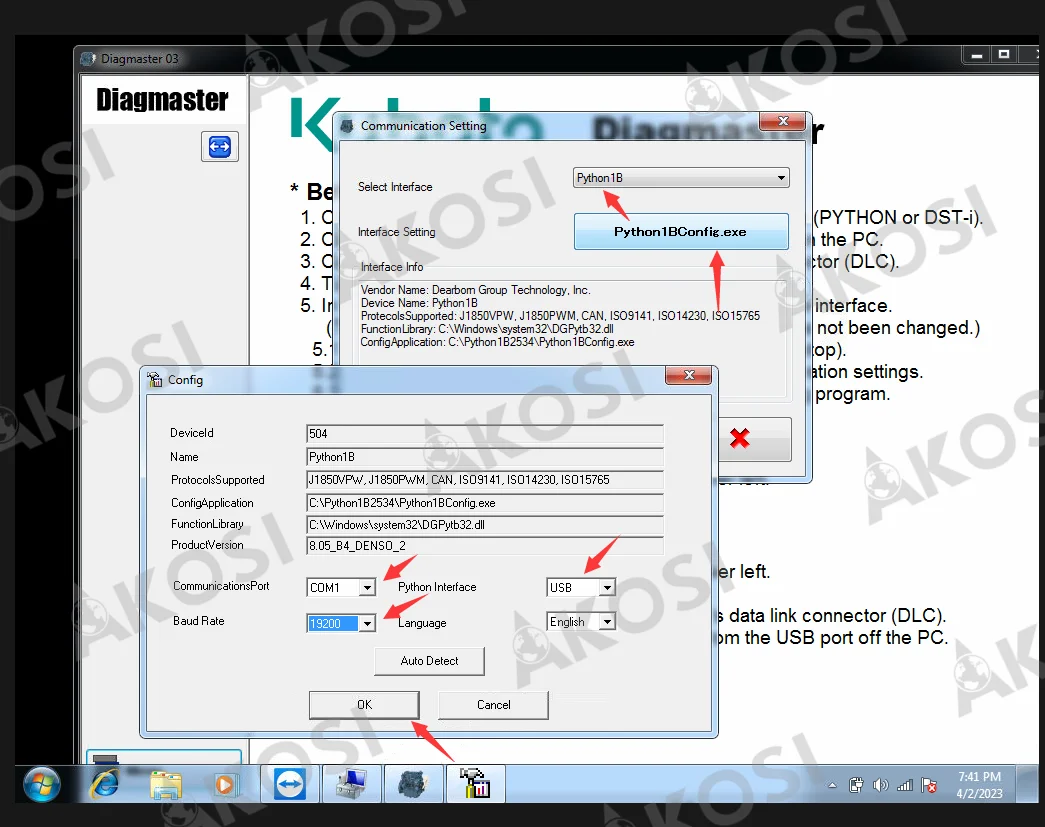 For Kubota Agricultural Machinery Kubota Diagmaster Interface 4 Pin ...