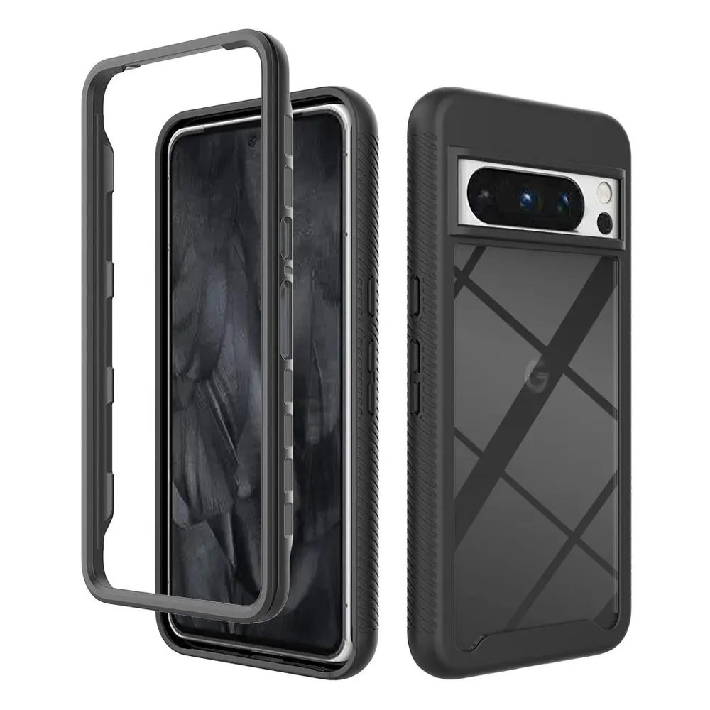 Étui Tpu Pc pour Google Pixel 8 Pro 7A 7 6A 6 5A 5G 5 Trou de précision 2 en 1 Protecteur 360 Résistant aux chutes Bumper SJK130 Laudtec  