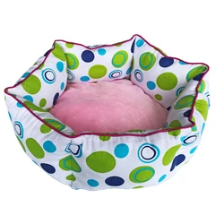 Linen oxford dog bed round waterproof Pet bed comfortable bed for pets