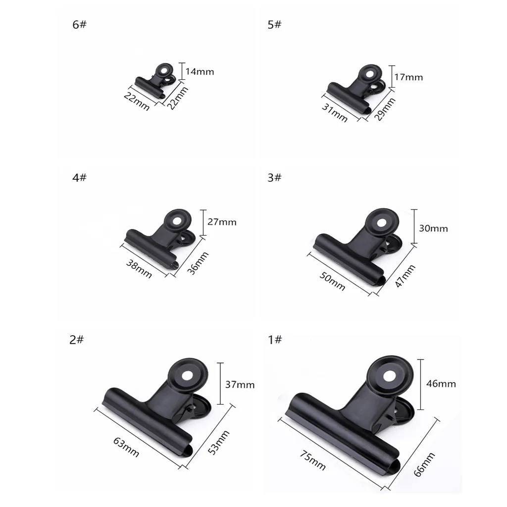 22mm 31mm 38mm 50mm 63mm 75mm Bulldog Letter Clips Stainless Steel