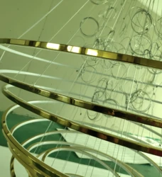 L4u лестница на заказ люстра современная длинная Люстра для высоких потолков кольцо подвесной светильник для виллы люстра лампа