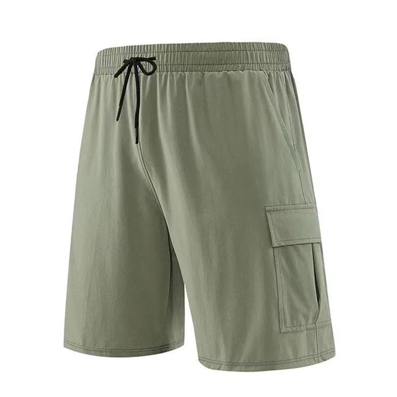 Pantaloncini con coulisse da uomo estivi in tinta unita personalizzati con pantaloncini da palestra con tasche653_voghion.com