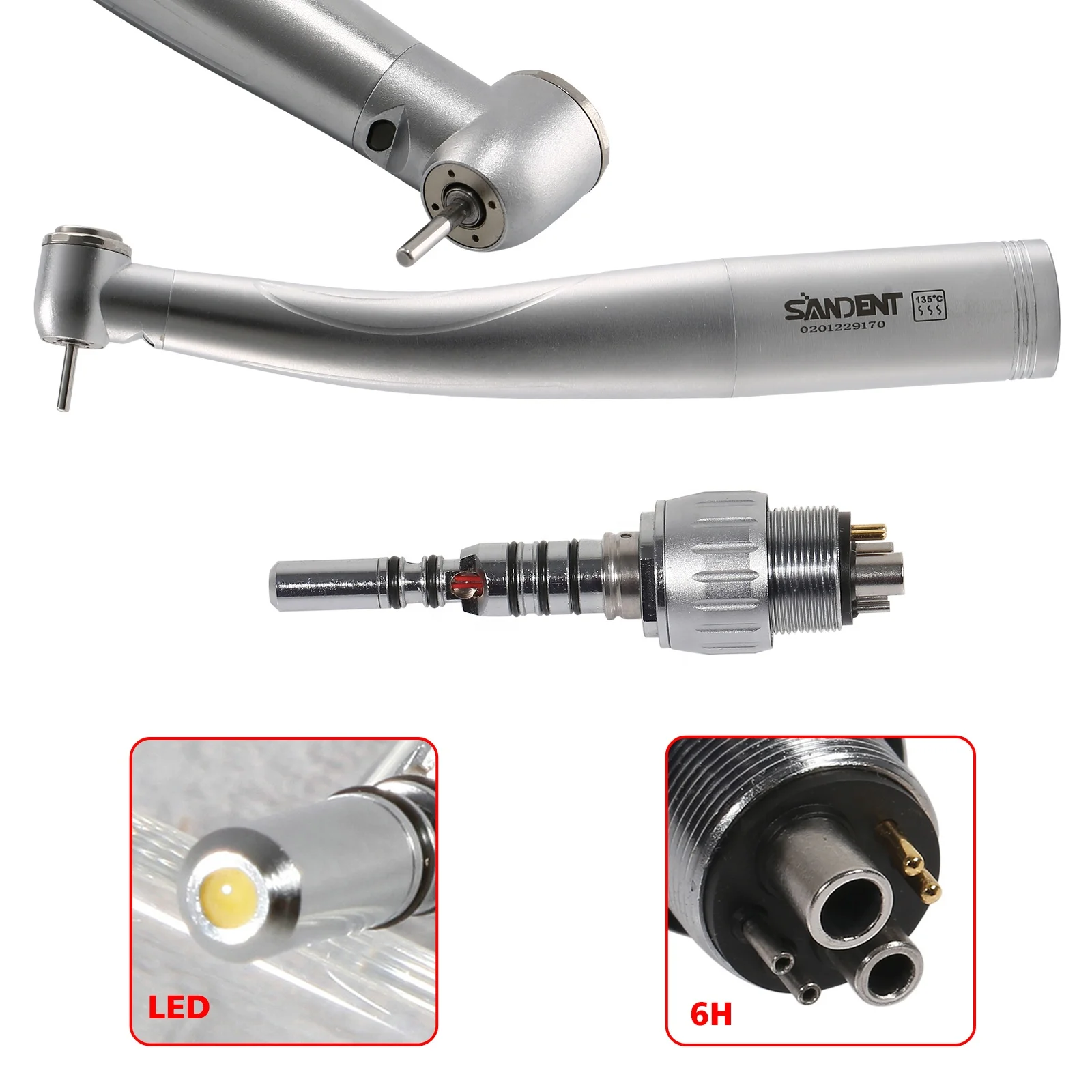 SADENT Dental High Speed Fiber Optic LED Handpiece fit NSK 6