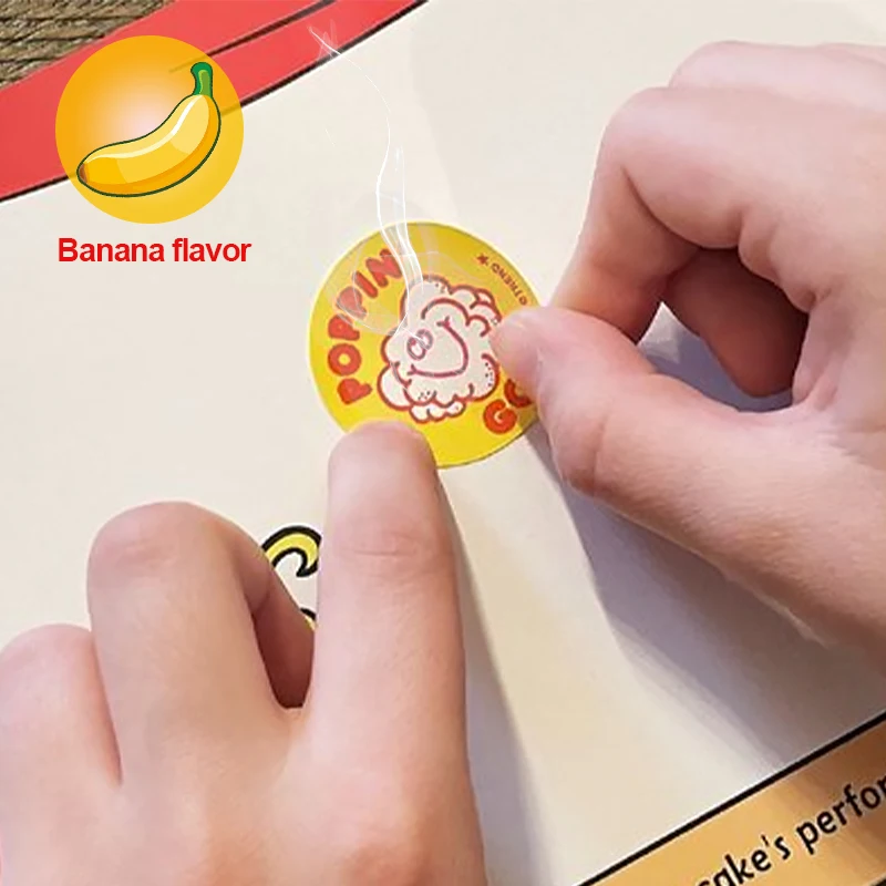 Custom Adhesive Fragrance Scraping Smelly Different Scented Scratch and Sniff  Printing Reward Positive Stickers