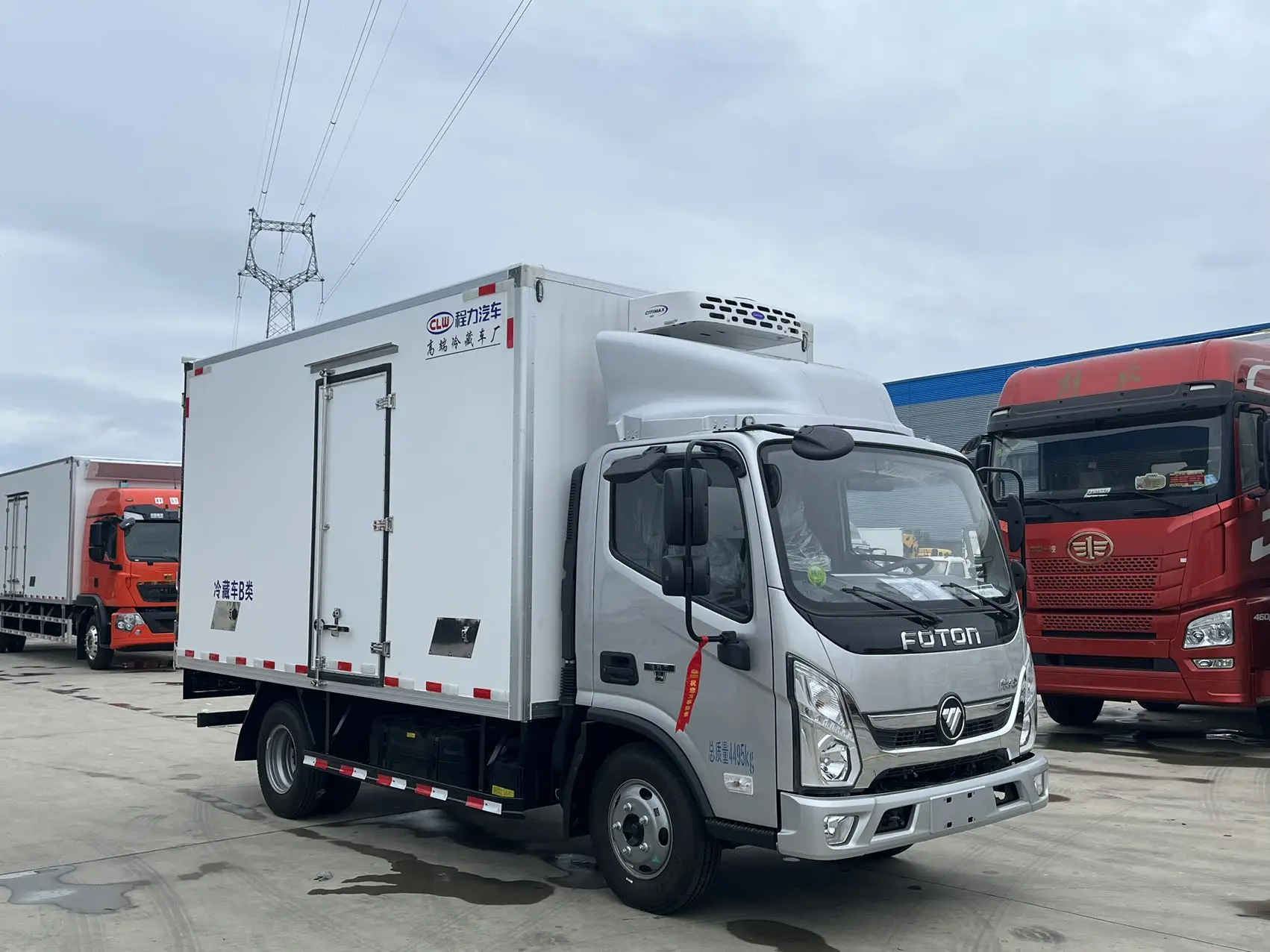 product foton ailing express manual transmission new condition euro 6 fresh food diesel fuel logistics transport refrigerated truck for-1