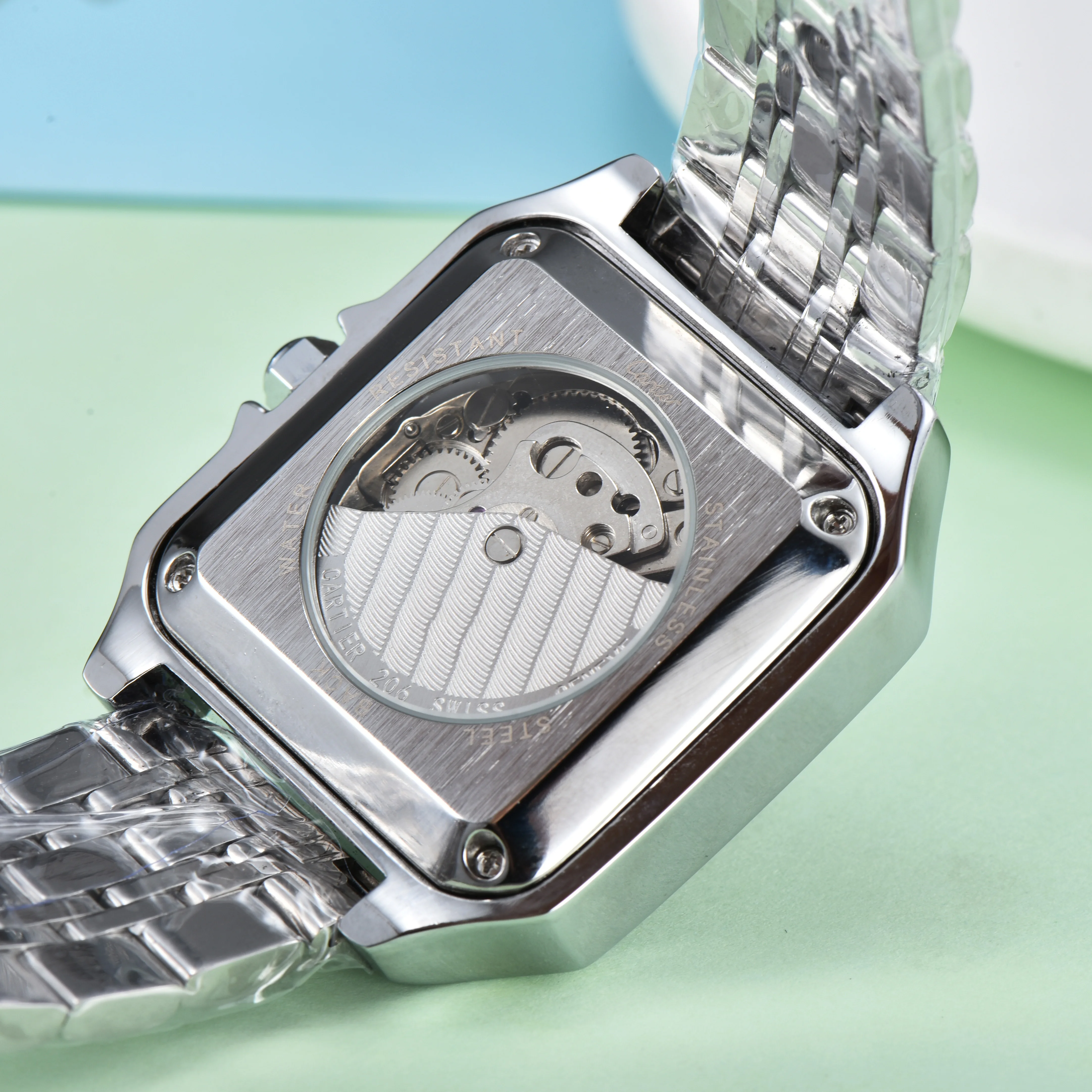 Men's Luxury Mechanical Square Watch - Waterproof