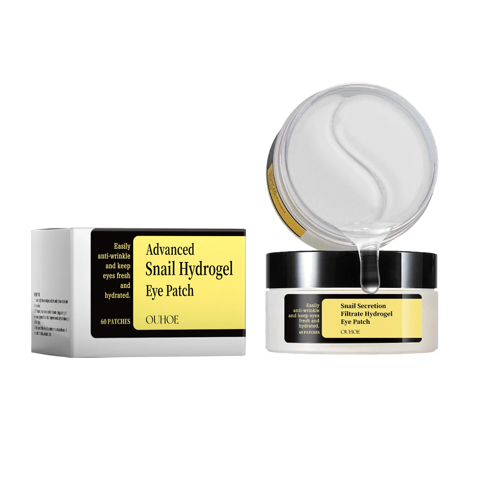 OUHOE Snail Multi Effect Care Series Skin Care Set Improve Skin Face Cream Eye Mask Essence Water Cleansing Gel