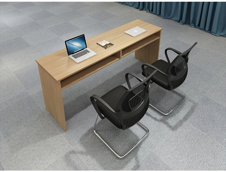 Modern Design Training Table and Chair Set Long Wooden Panel Negotiation Table for Employee Training Office Furniture
