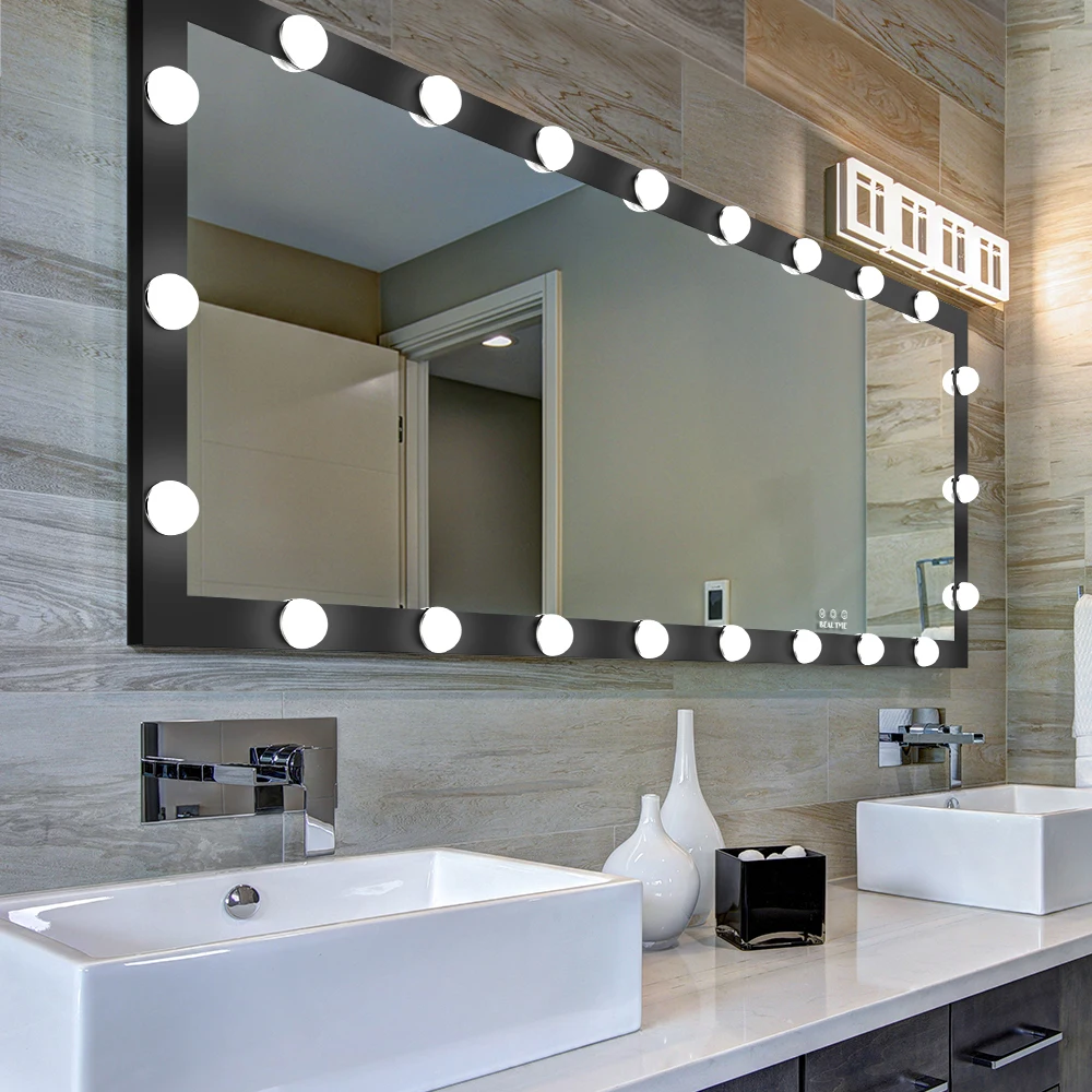 Floor Standing Vanity Mirror With Lights | tyello.com