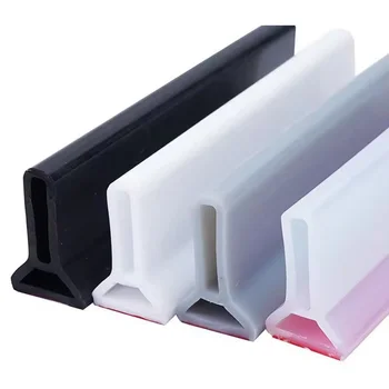 Custom Self-Adhesive Soft Rubber Bathroom Water Blocking Strip Dry Wet Separation Custom Cutting Service Rubber Products