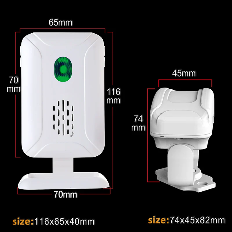 Nineleaf Sensore Rilevatore Di Passaggio Allarme A Infrarossi Campanello Di Ricarica Campanello