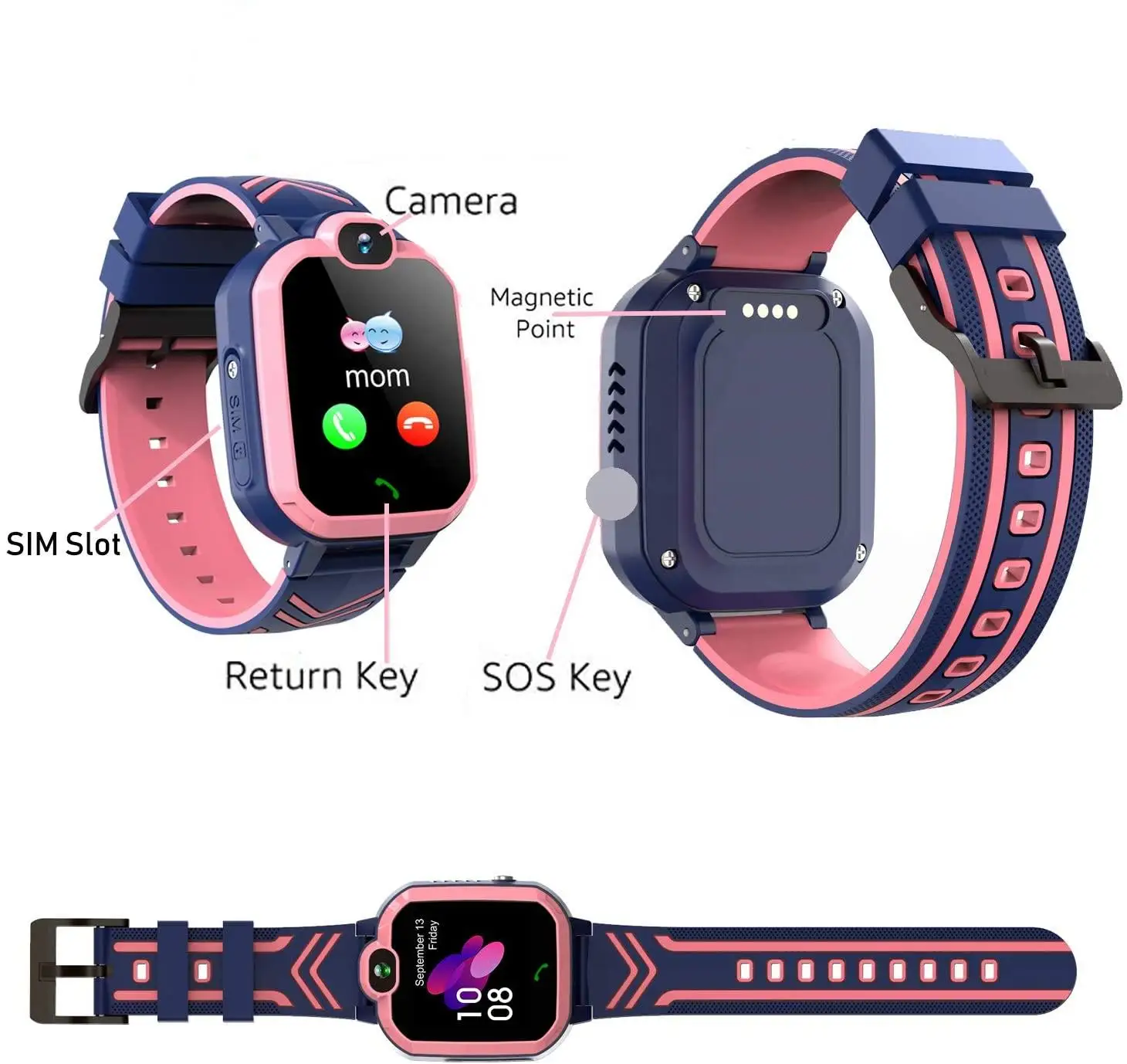 Cheap Price Smart Watch G7 Touch Screen With Camera Support SIM Card for Android IOS Mobile Digital Smartwatch for Kids