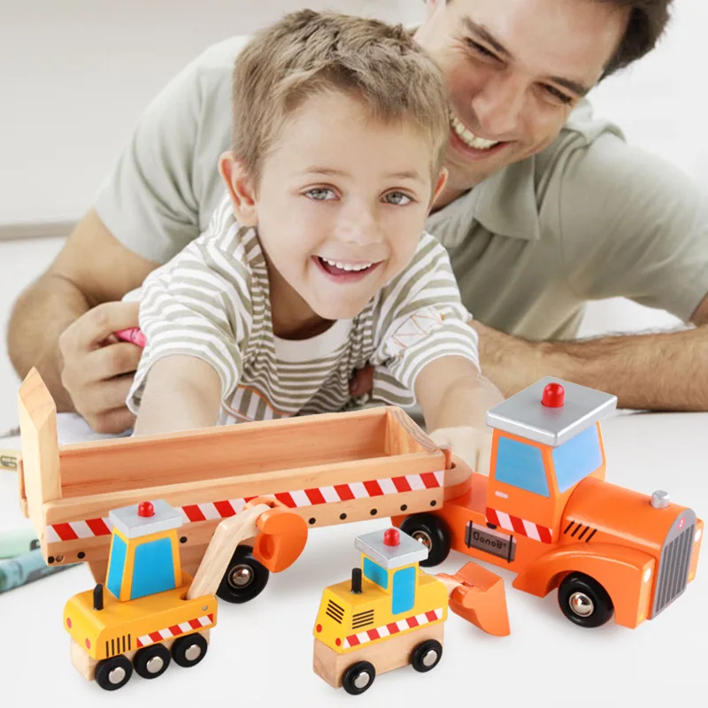 Educational Wooden Car Toys For 18 Months Boy Gifts Toddler Boys Truck