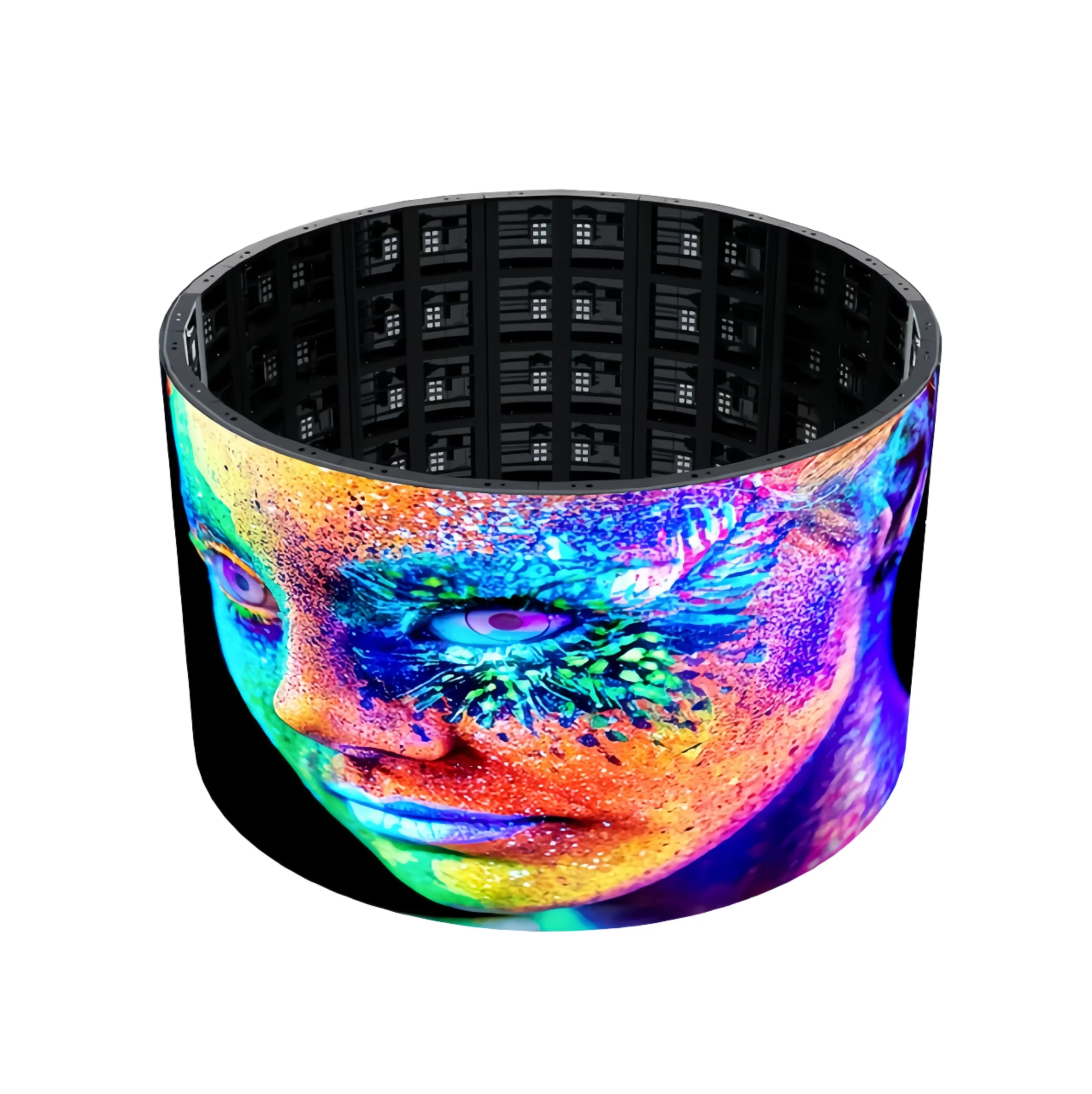 Factory High Quality Flexible Curved LED Video Panels Soft Screen Waterproof Full Color P4 Outdoor Giant Cylindrical Screen