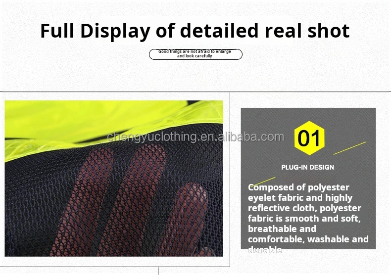 Reflective Traffic Safety Vest Fishing Road Safety Workwear Mesh Breathable Sports Competition Vest