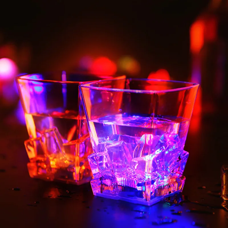 Led Liquid Glass For Custom Color Light up Glow Whisky Shot Glass - Perfect for Weddings