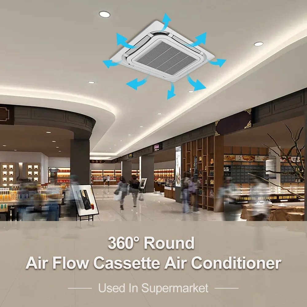 Gree High Efficiency Ceiling Mouted Cassette Air Conditioner Central HVAC System Indoor Unit Cooling Heating