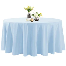 Wholesale 100% Polyester Custom 120 Inch Round Outdoors Party Banquet Wedding Tablecloth Table cloths for Events