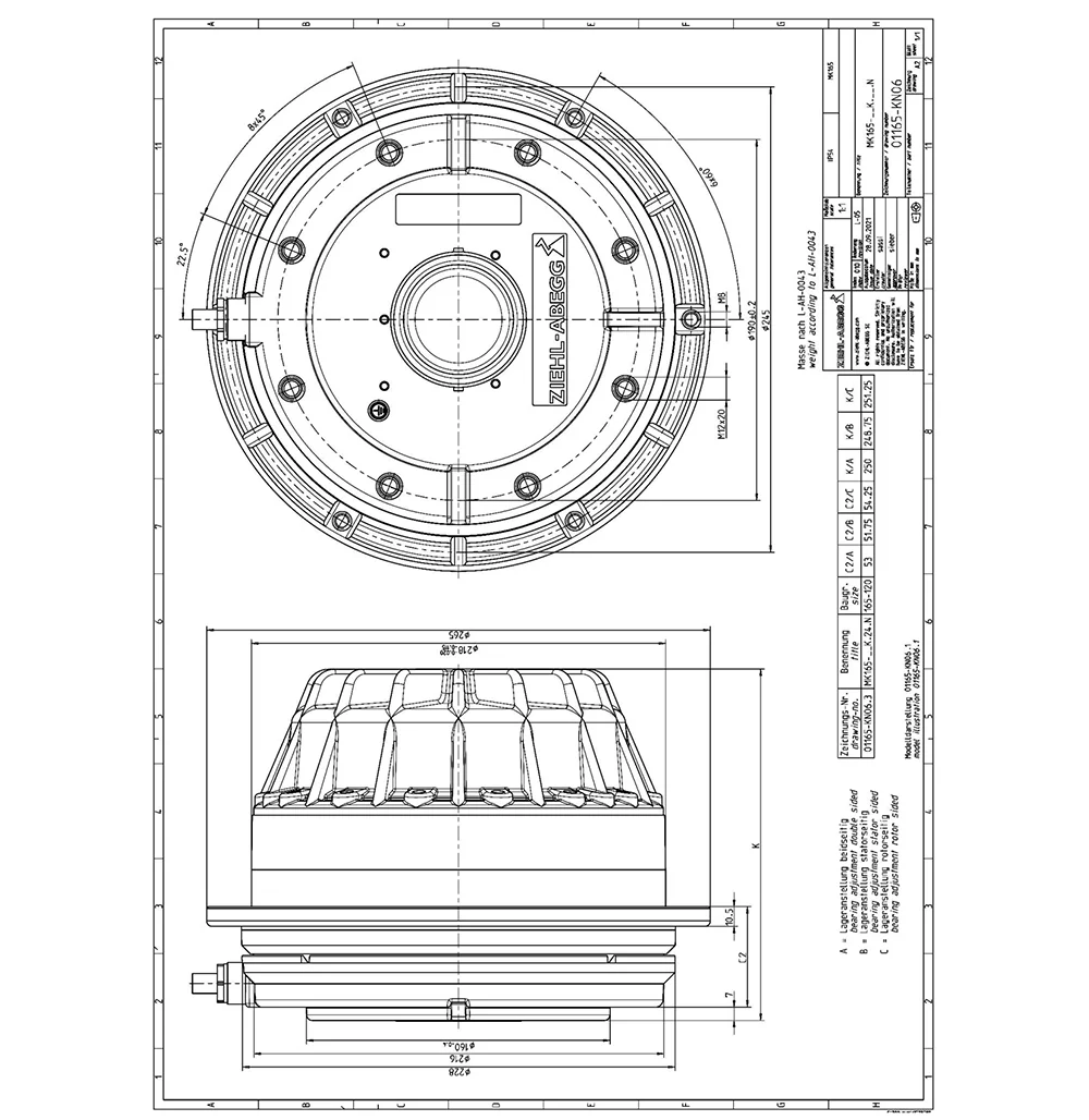 External Rotor Motor, ZIEHL-ABEGG, MK165-4DK.24.N, 123118 - detail 4