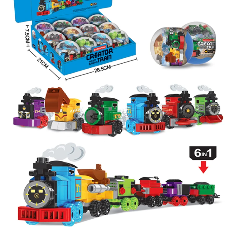 Magnetic Train Set Surprise Egg 12pcs/set Train Car Model Brick Diy ...