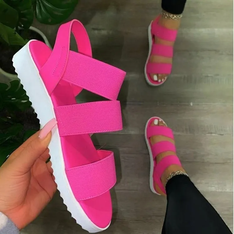 Summer new big size women's casual flat sandals woman