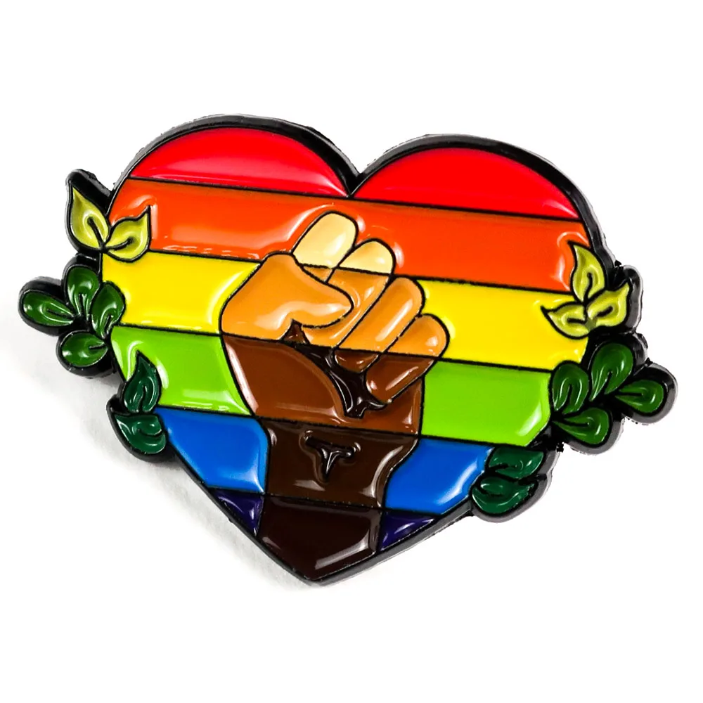 Set Da 6 Spille Pride Arcobaleno – Cuori, Bandiere E Cerchi Smaltati, Per Vestiti, Zaini E Cappelli