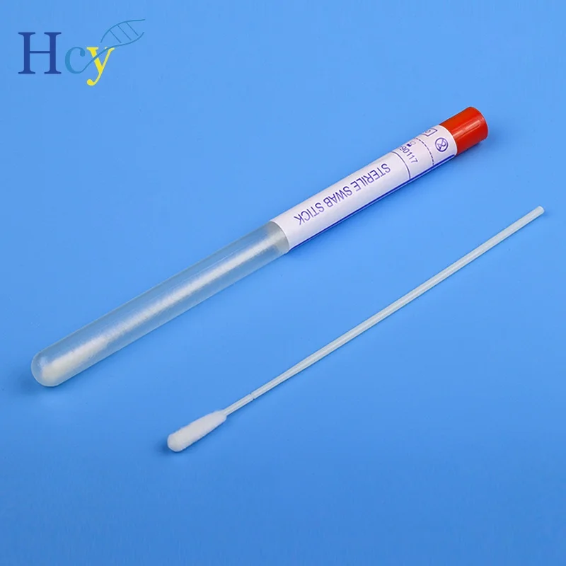 Forensic Diagnostic Flocked Sterile DNA Test Swab with Tube Medical Consumables