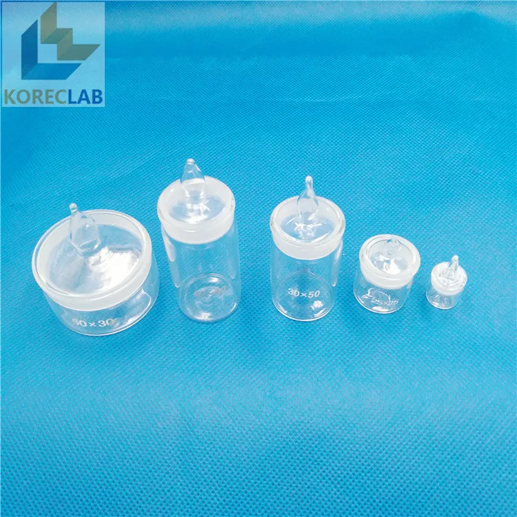 
 Лабораторная посуда с пробкой, цилиндрическая высокая форма, лабораторные стеклянные бутылки для взвешивания  