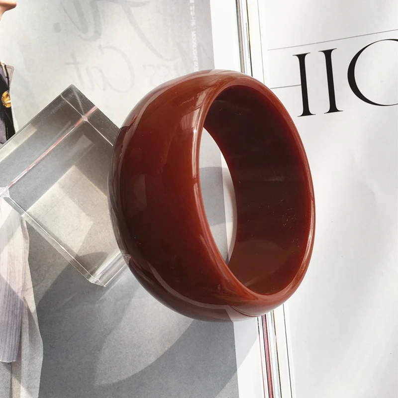 UJBOX Wide Chunky Acrylic Bracelets for Women Colorful Plastic Wrist Jewelry Accessories aperçu 9