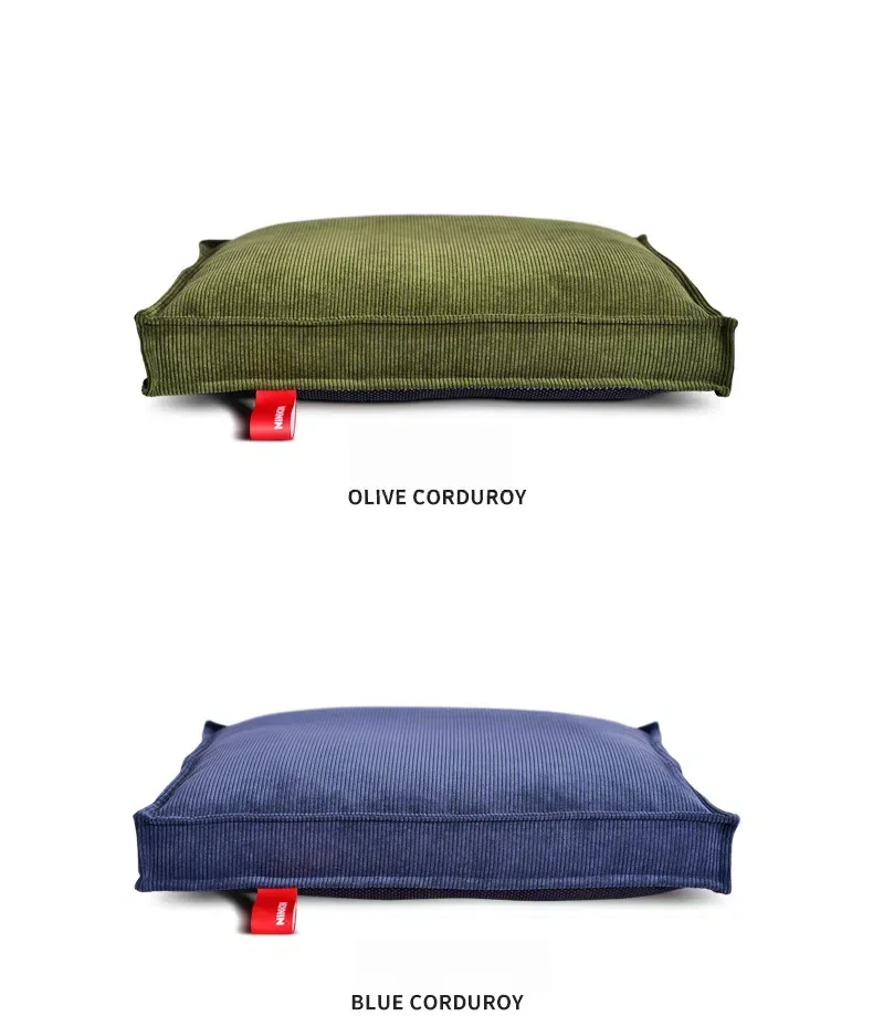 Factory Direct Sale Pet Supplies Detachable Washable Corduroy Dog Bed Pet Mat Soft Short Plush for Spring Autumn Solid Pattern