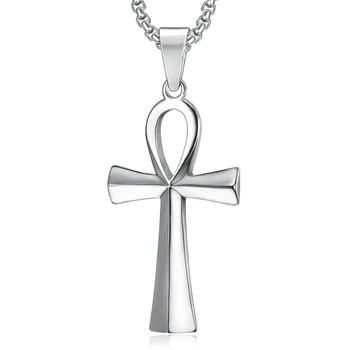 Custom Simple Crucifix Pendant Women Men Stainless Steel Silver Gold Cross Pendant Necklace