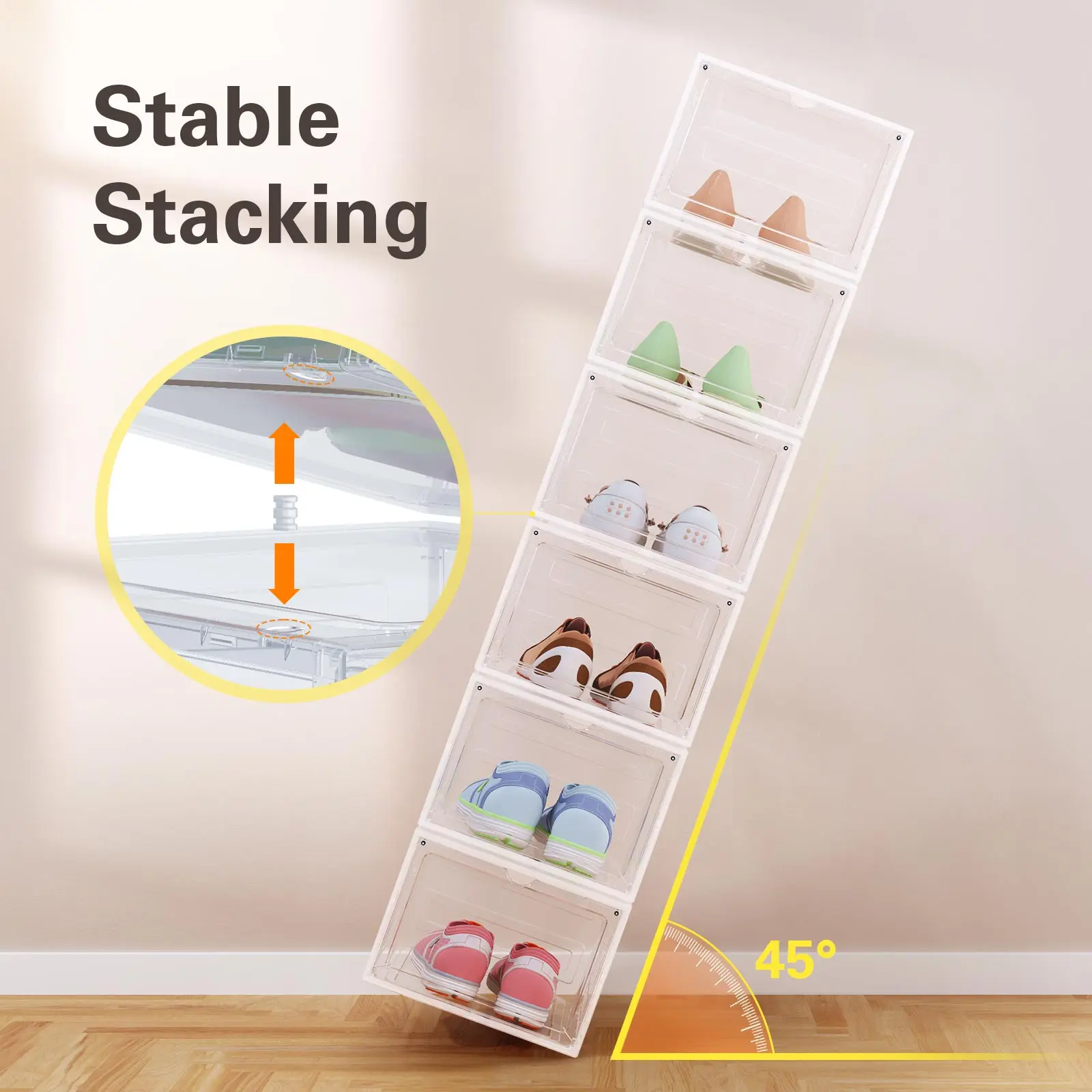 Hot Sale Drop Front Shoe Box For Sneaker Display Shoe Box Storage