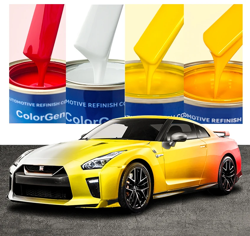High Gloss 2k Clear Coat Car Paint Automotive Refinish Paint For Super Fast Drying Clear Coat