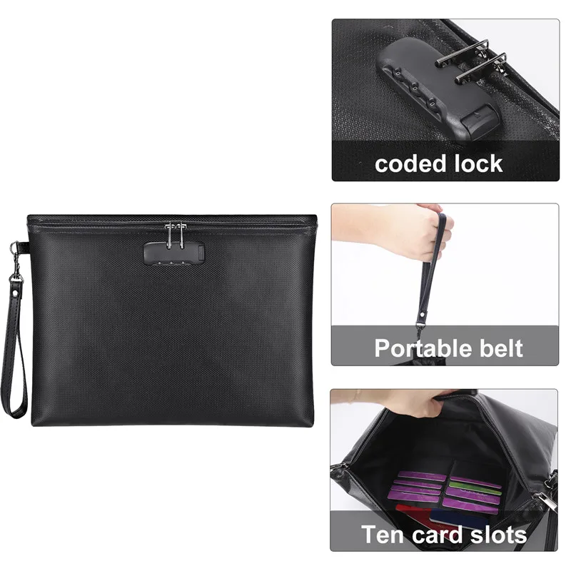 YIHUAXING A4 Expanding File Folder Organ Folder School Office Use Fireproof Waterproof Document Bags Index Divider