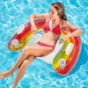 ที่นั่งลอยน้ำลายสายรุ้งประดับเลื่อม