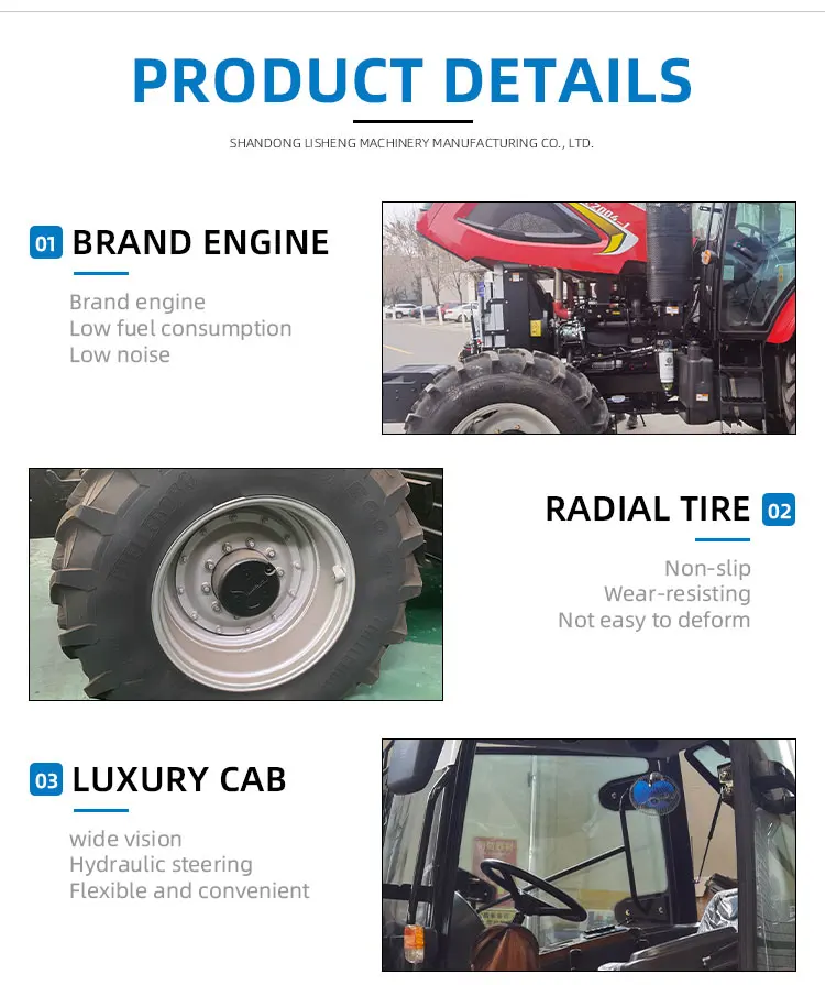 Cheap 60hp 4wd Tafe Chinese Farm Small Price 4x4 Tractor Agricol For