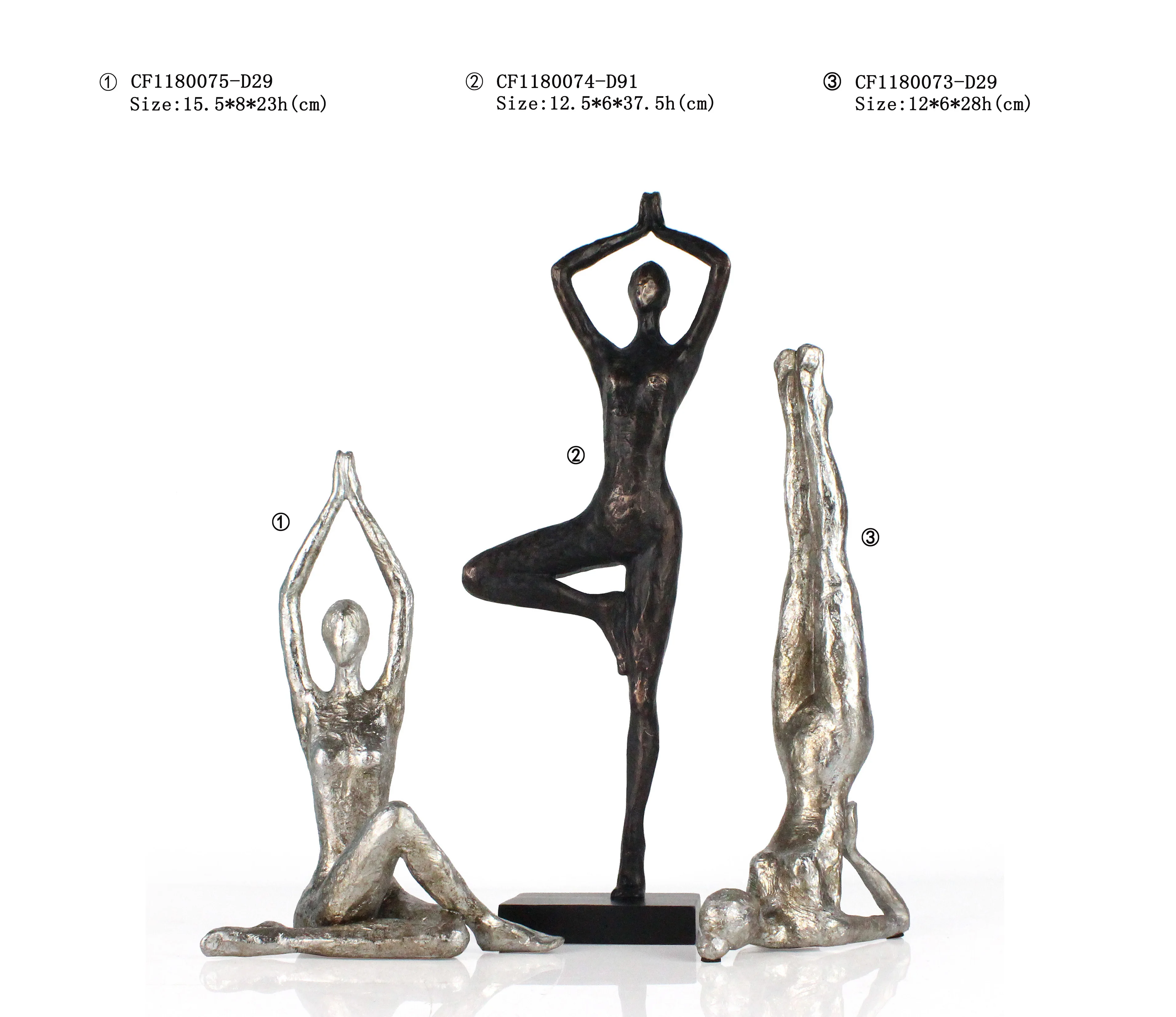 New Wholesales Yoga Sport Artificial Resin Elegance Figurine Lady Arts For Home Decor Crafts supplier