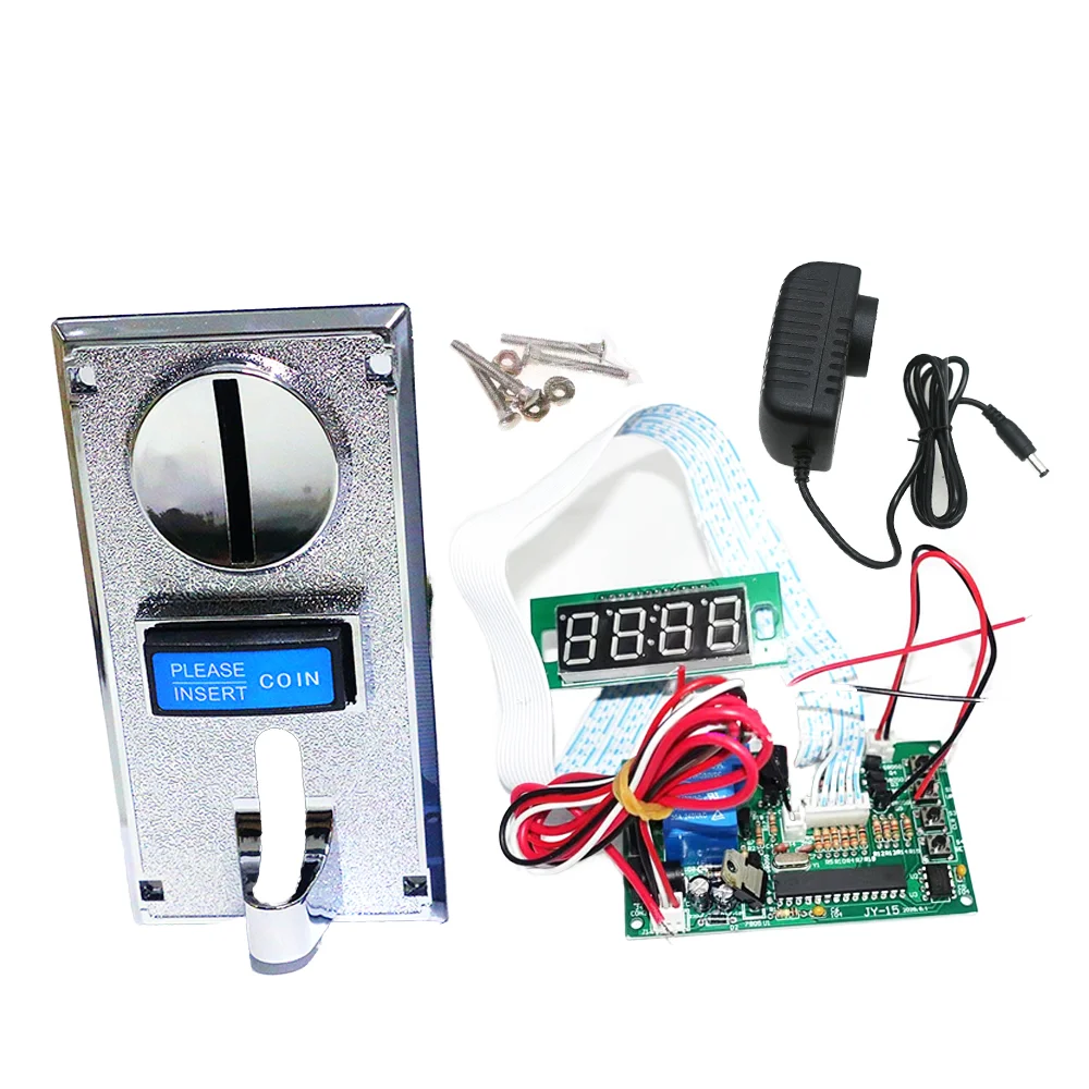 JY-15B Timer Coin Selector 12V Power Adapter Board Multi Coin Time Control Device Washing Machines Vending Arcades Arcade Games