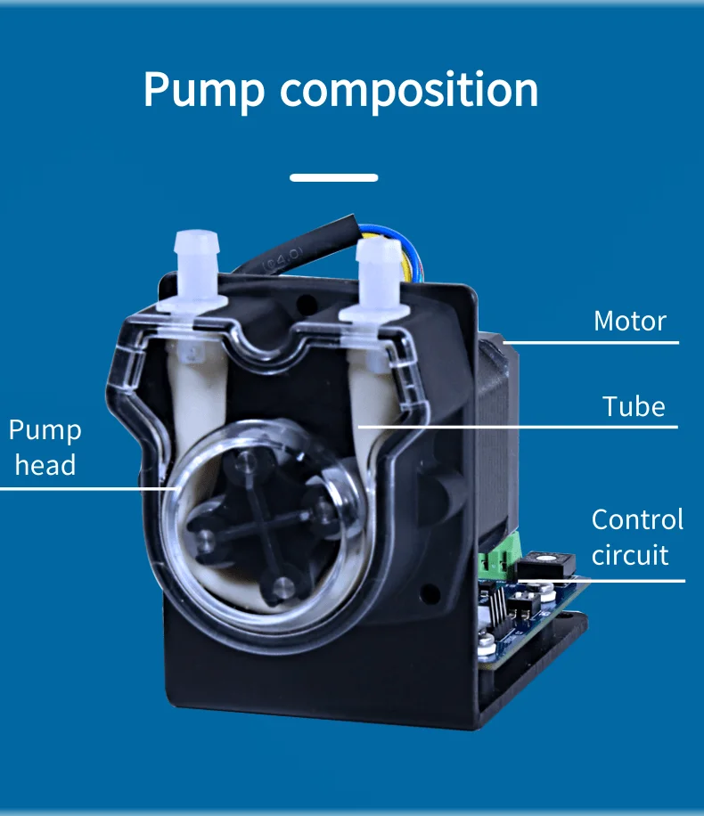 Ditrontech S3002b+jz15 Customized Dc 24v Peristaltic Pump Jz15b Small
