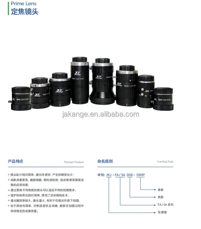 product prime lens industrial lenses 10mp 20mp with c mount for industrial cameras ccd machine vision visual inspection system-3