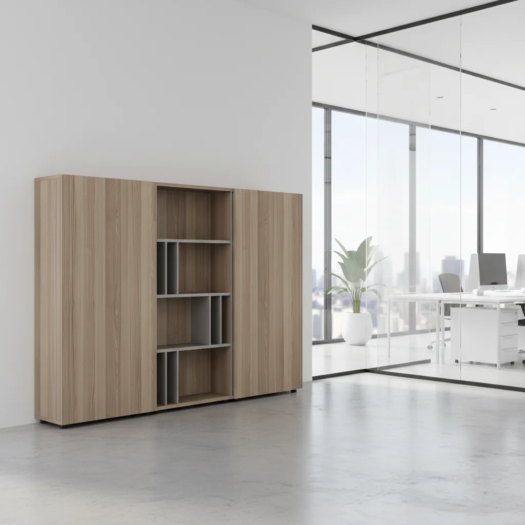 Contemporary Wooden Trim Design Luxury Adjustable File Cabinet and Office Storage System with Modern Filing Solutions 4