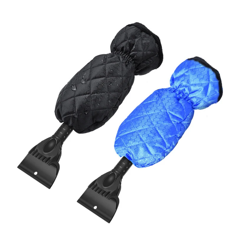 Warm Ice Scraper With Glove Detachable Windshield Scraper Waterproof Snow Scraper Remover Glove