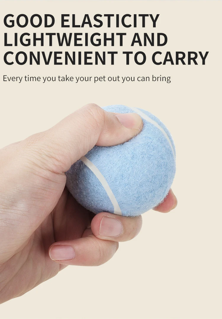 Eco-Friendly Throwing Dog Chew Toys Wholesale Rubber Pet Tennis Balls Interactive Dog Toy Ball