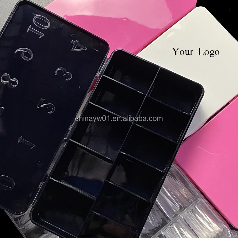 Greenkem Private Label Empty Nail Art Tips Box 1pc Transparent Box Nail