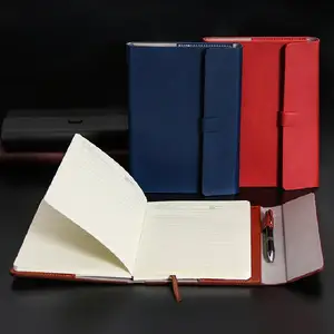 New Creative Three Fold A5 Color Changing PU Leather Notebook with Logo Printing Business Office Notebook Set