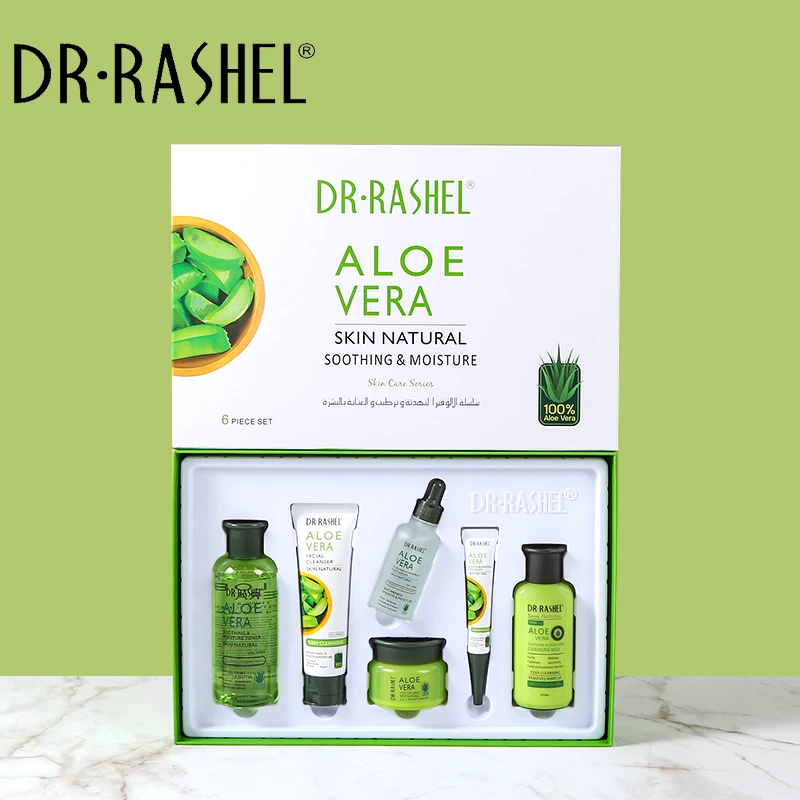 Dr rashel aloe vera deep moisturizing smoothing whitening brightening anti-aging skin care set 1554